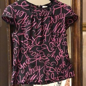 ‘Boy crazy’ Nanette Lepore size 2 blouse
